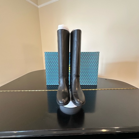 NWT RARE luxury classic minimalist equestrian authentic Tory Burch Sidney Boots - Picture 8 of 17